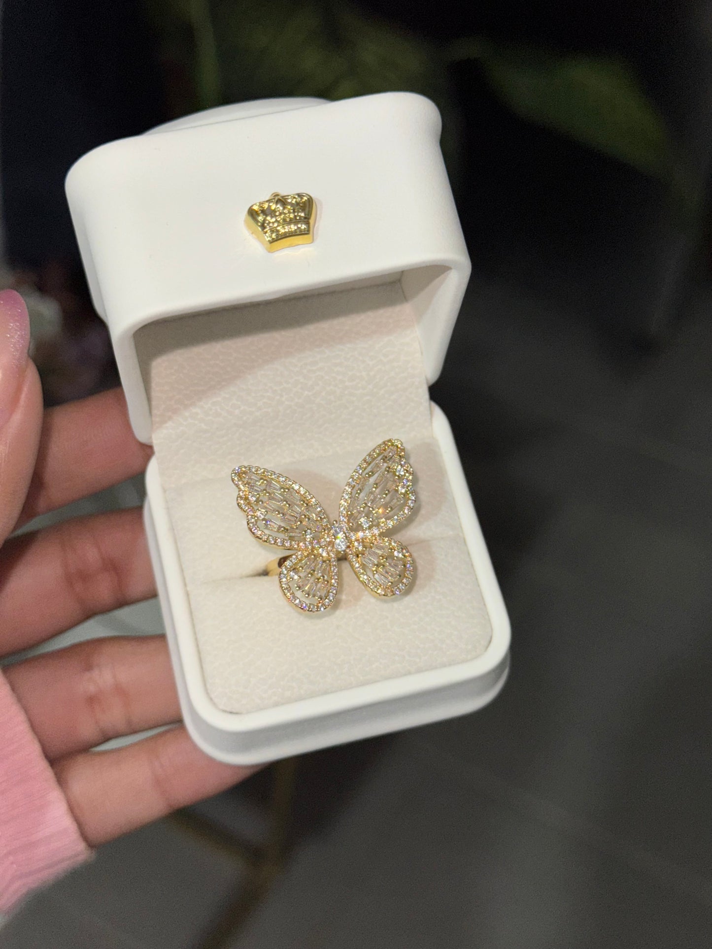 Anillo ajustable mariposa