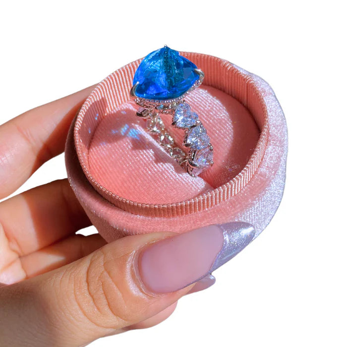 Anillo icy Cenicienta celeste