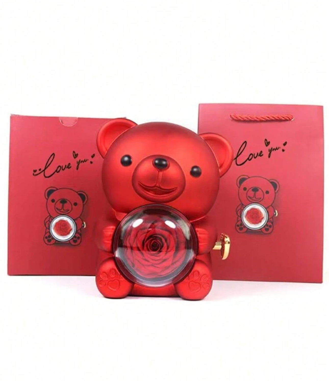 Caja oso rosa eterna