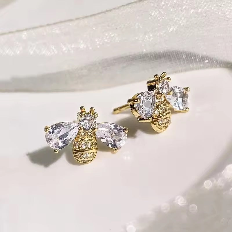 Aretes diseño abeja