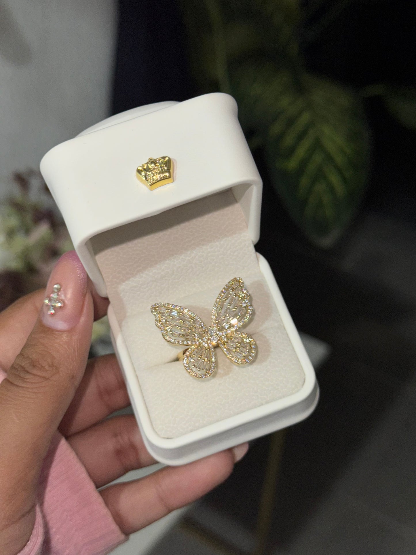 Anillo ajustable mariposa