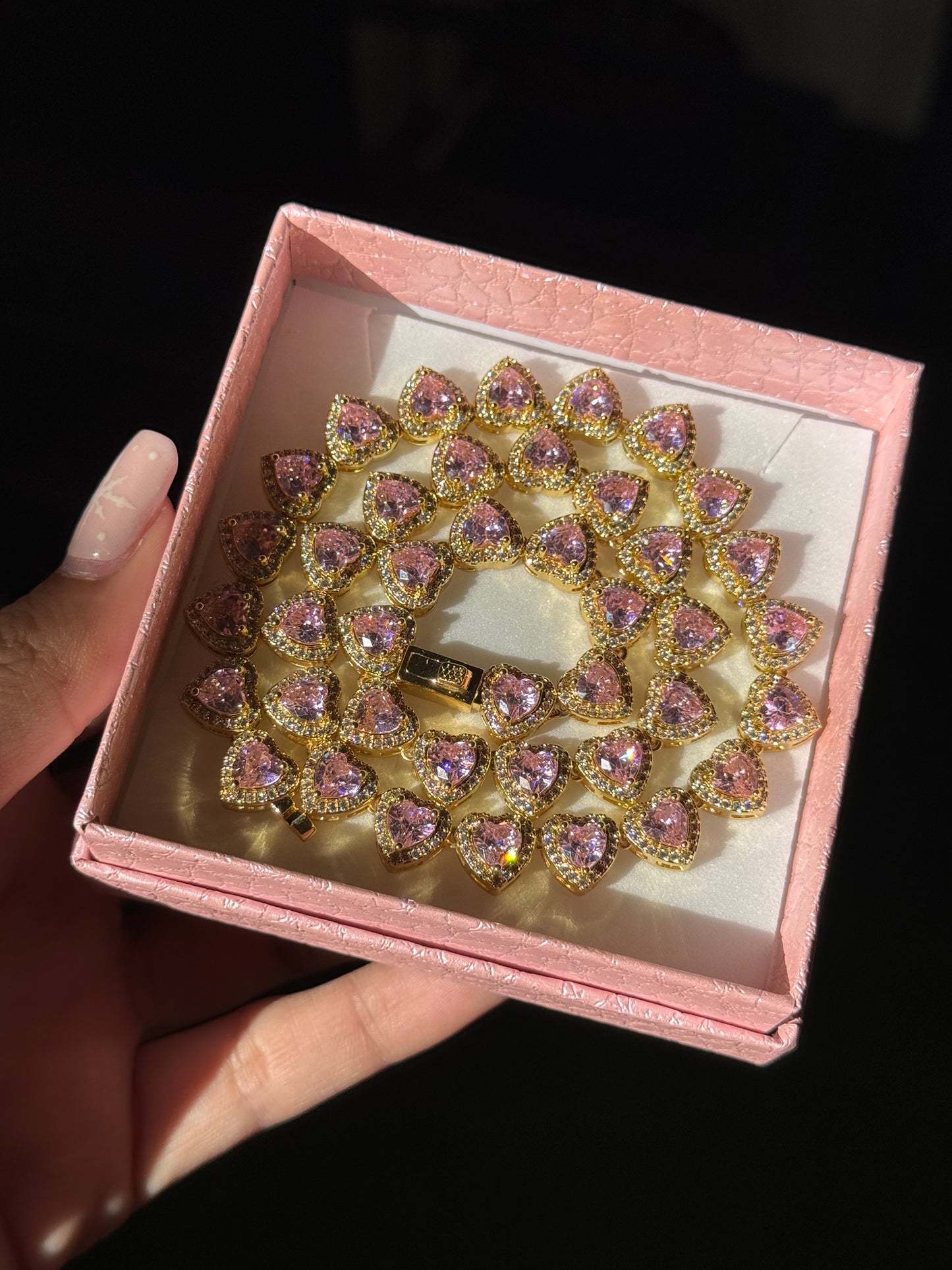 Collar Princesa dorado y rosado
