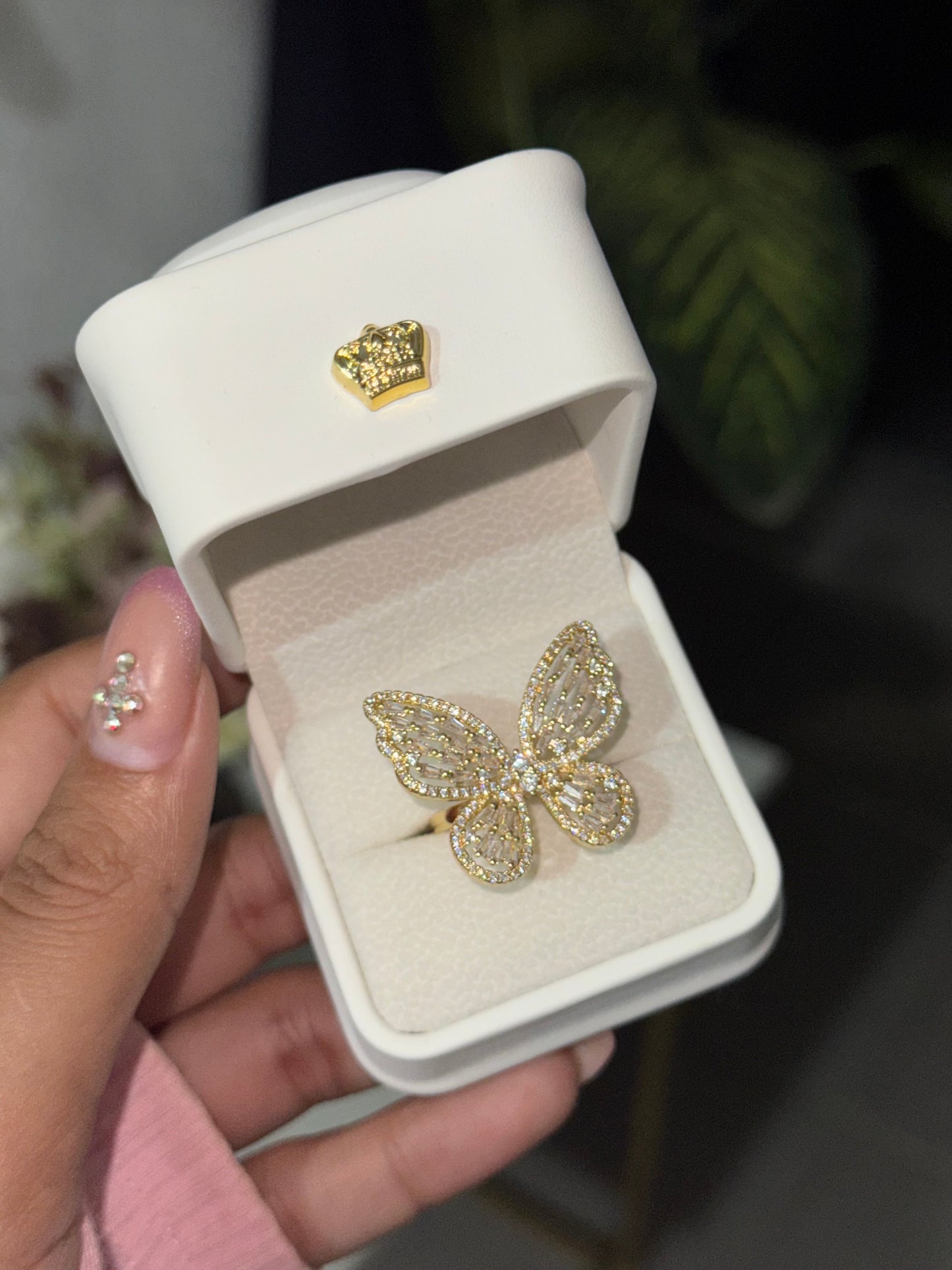 Anillo ajustable mariposa