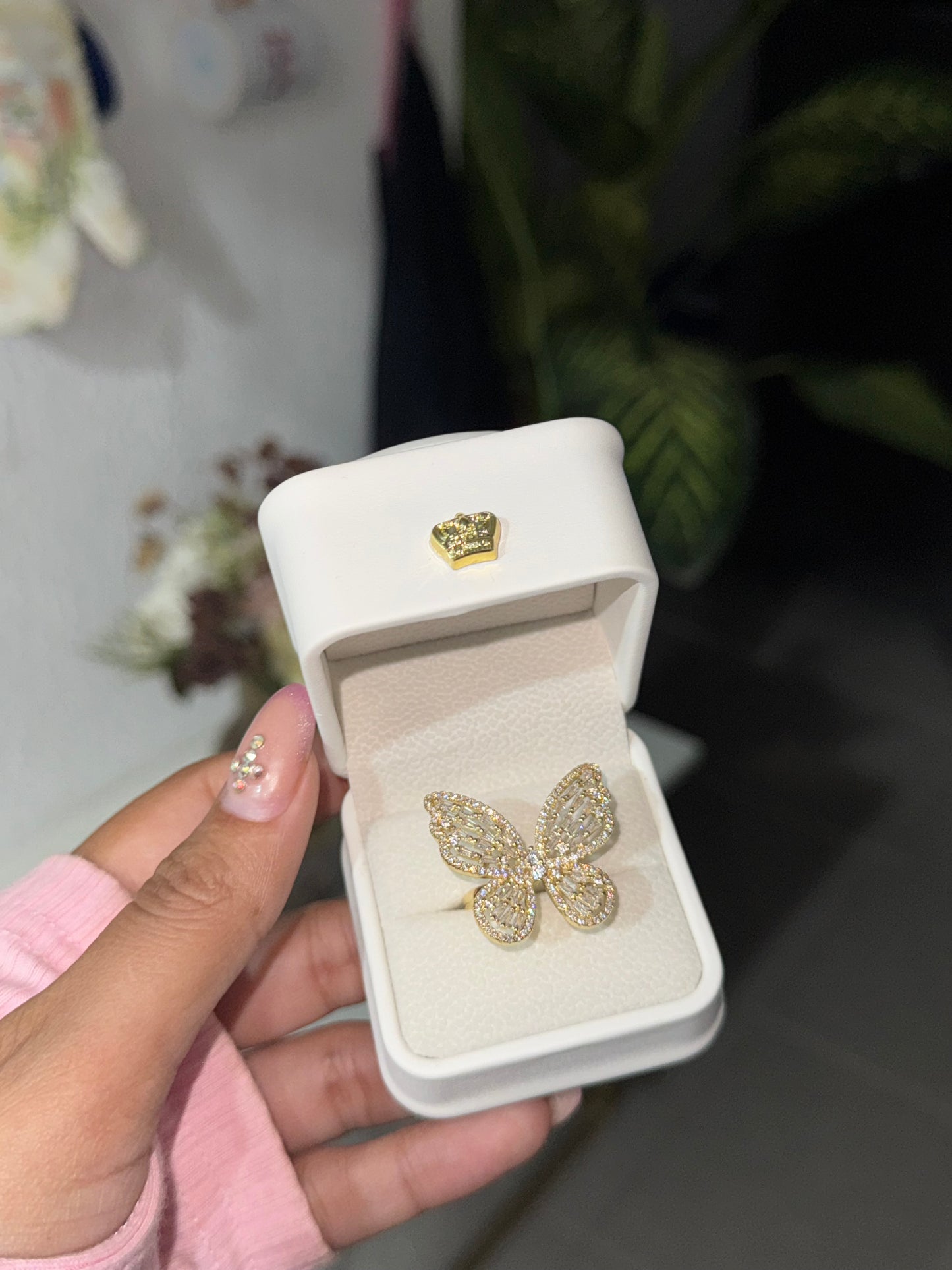 Anillo ajustable mariposa