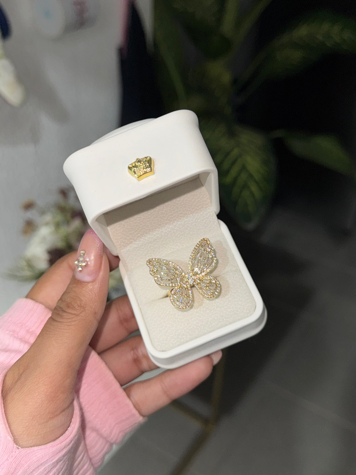 Anillo ajustable mariposa