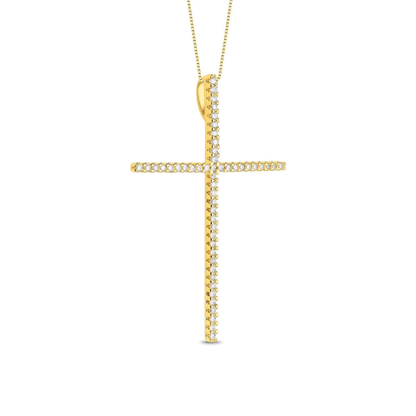 Collar Cruz Dorado Glam