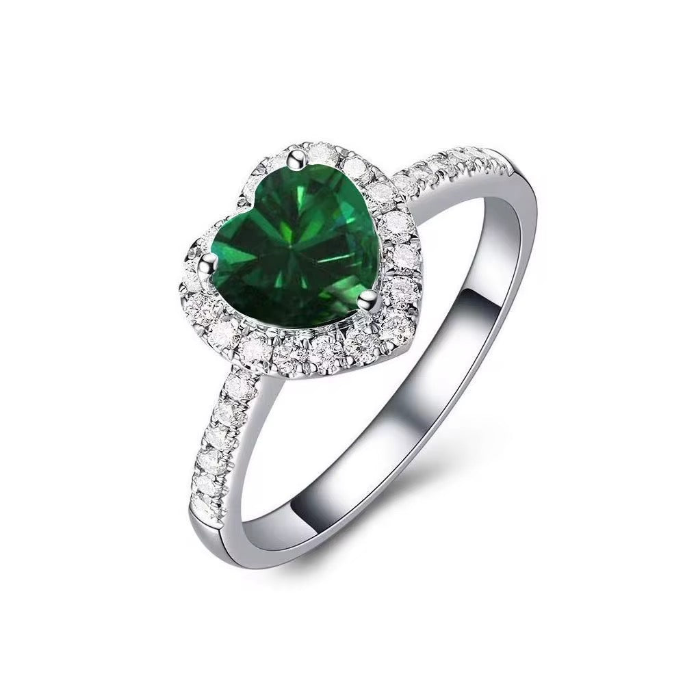 Anillo corazon Verde