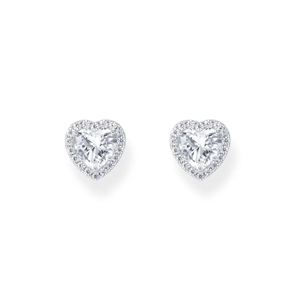 Aretes corazón Blanco