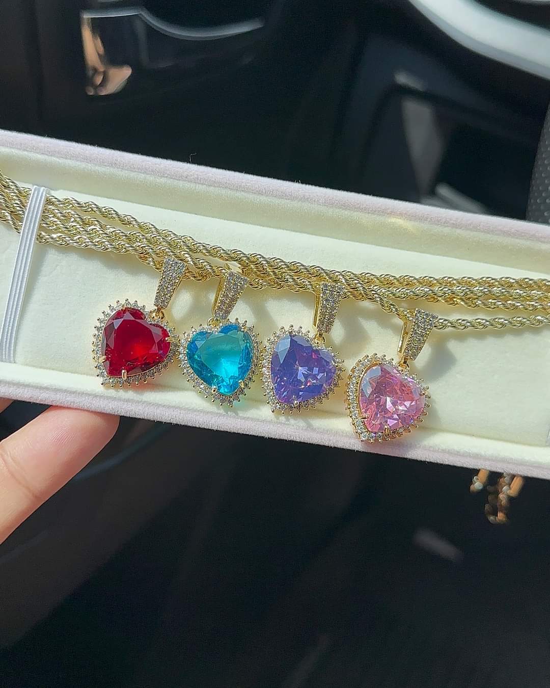 Collar Princesa rosado y plateado