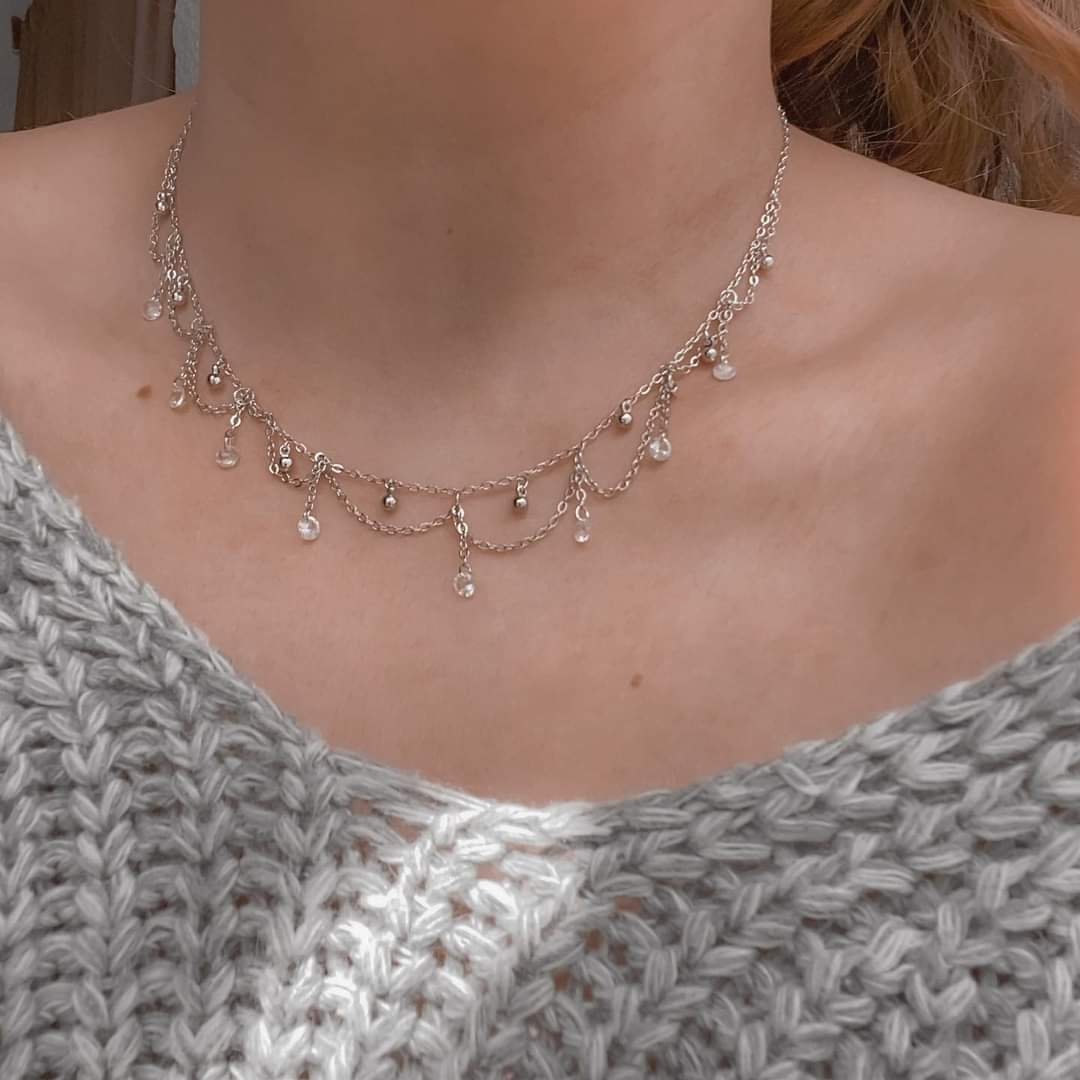 Collar princesa gotas de agua