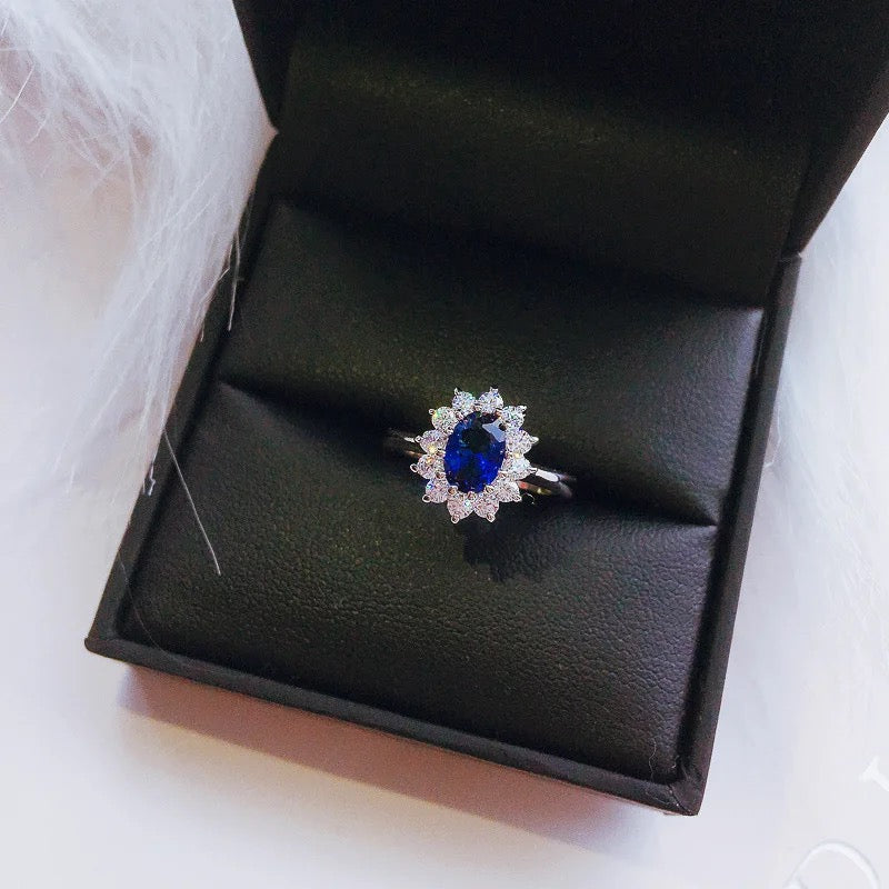 Anillo Diana Azul real
