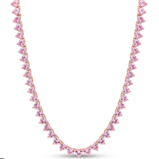 Collar Tennis diseño corazón