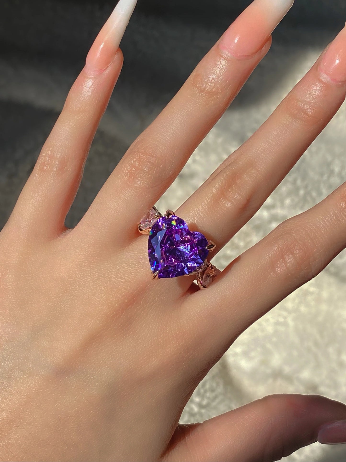 Anillo Icy doncella morado