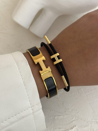 Brazalete Herme  Dorado Negro