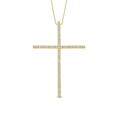 Collar Cruz Dorado Glam