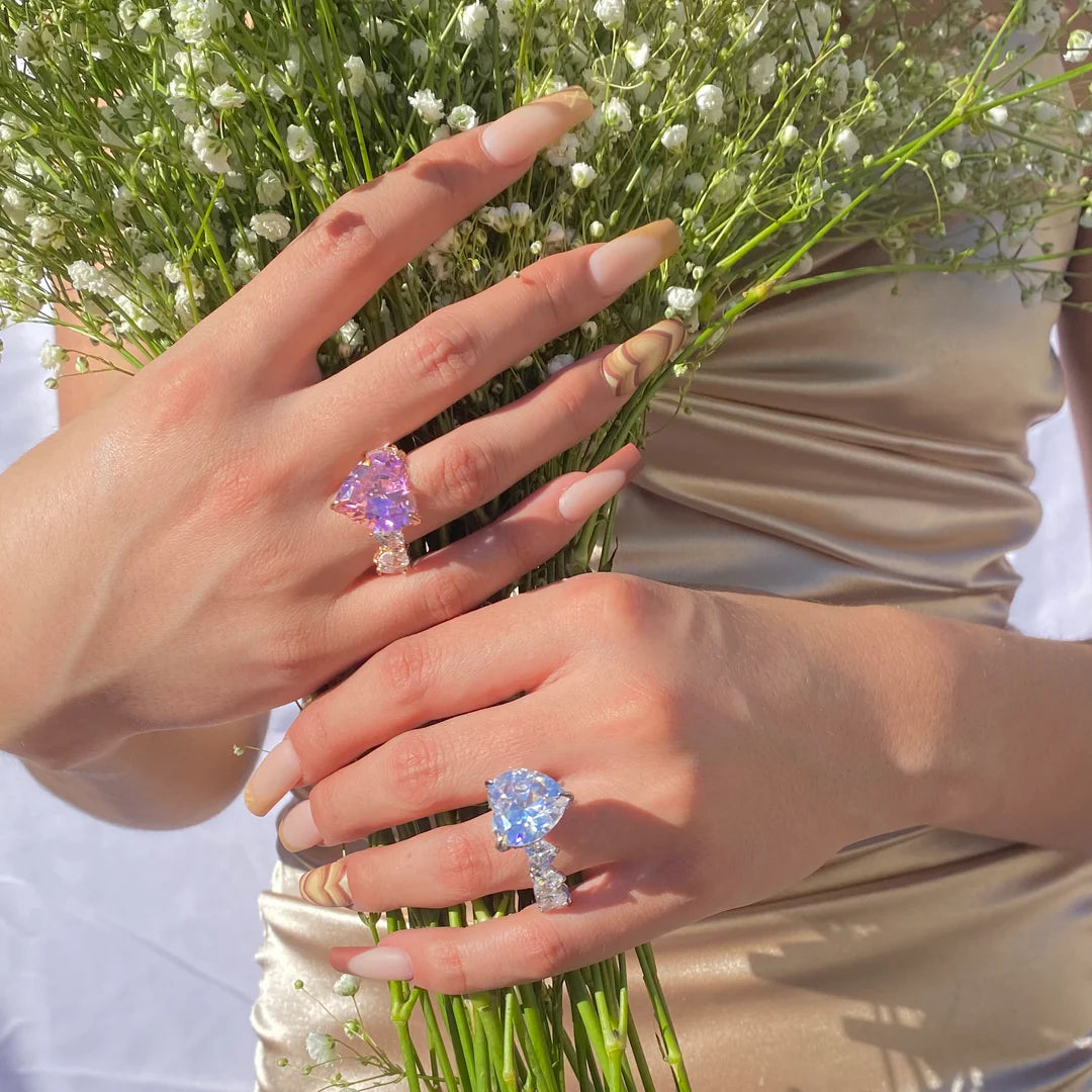 Anillo princesa icy corazón rosado