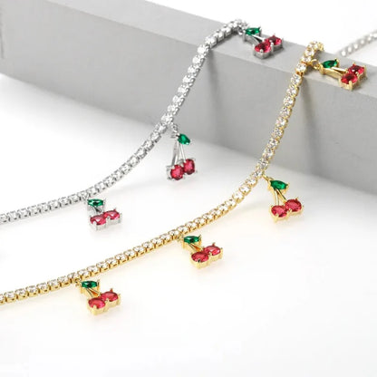 Collar cerezas tenis