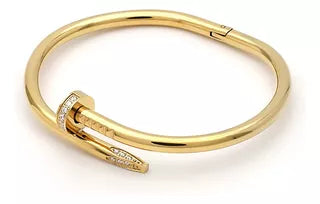 Pulsera clavo dorado