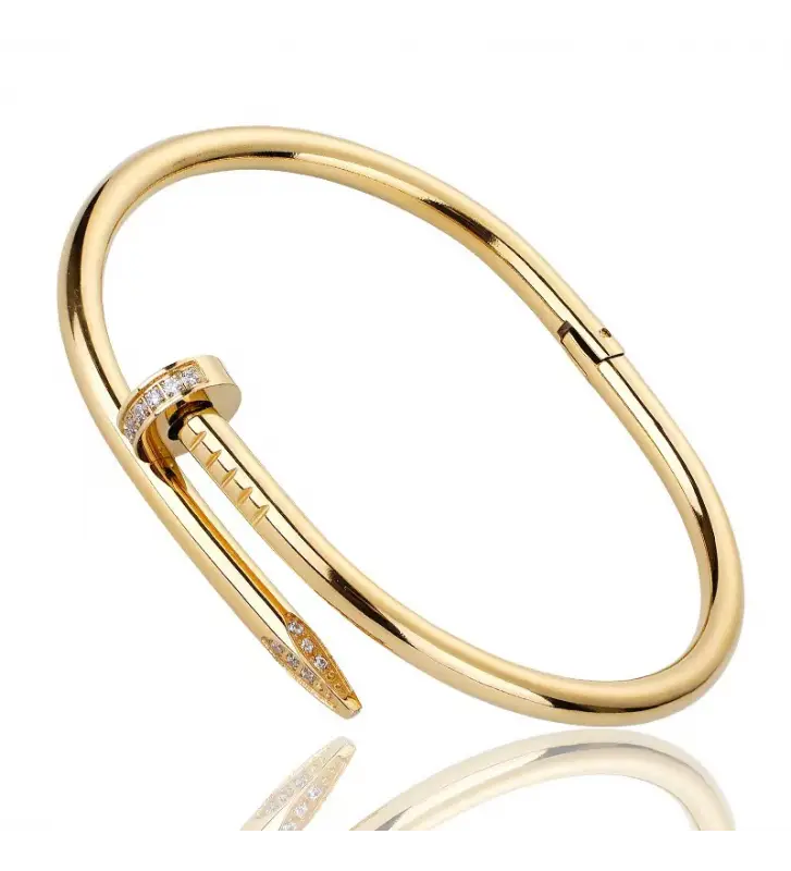 Pulsera clavo dorado