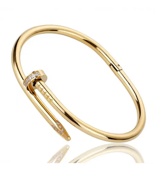 Pulsera clavo dorado