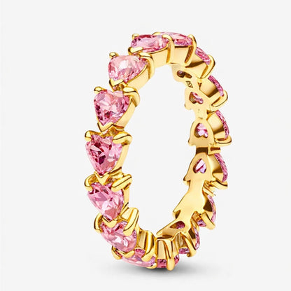 Anillo banda eterna corazones