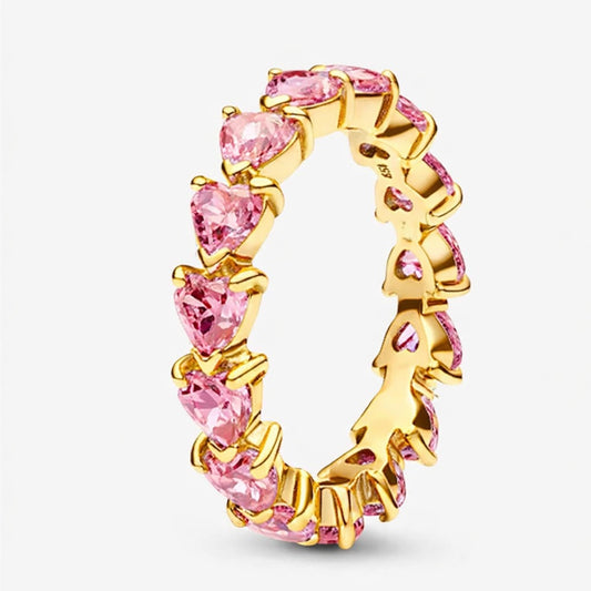 Anillo banda eterna corazones