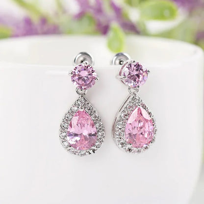 Aretes rosado pálido